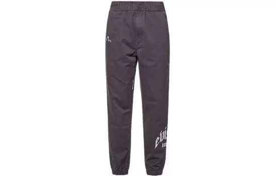 Трикотажные спортивные штаны мужские темно-серые Evisu, темно-серый