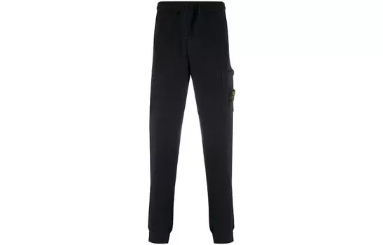 Трикотажные спортивные штаны мужские темно-синие Stone Island, синий