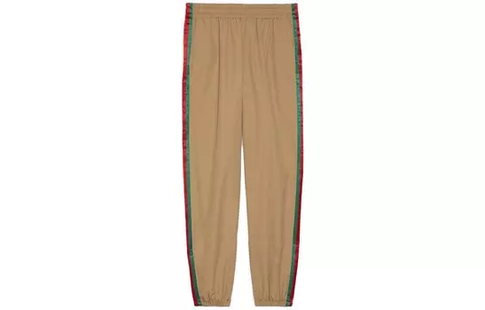Трикотажные спортивные штаны мужские верблюжьего цвета Gucci, коричневый