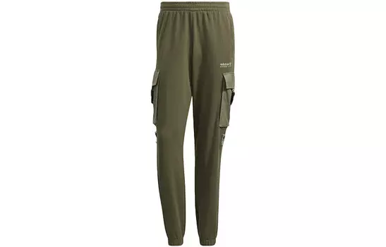 Трикотажные спортивные штаны мужские зеленые Adidas Originals, зеленый