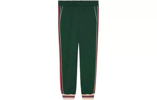 Трикотажные спортивные штаны мужские зеленые Gucci, зеленый