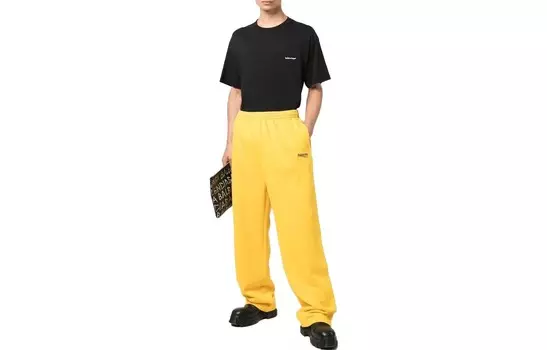 Трикотажные спортивные штаны мужские желтые Balenciaga, желтый