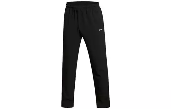 Трикотажные спортивные штаны серии Badminton для мужчин, черные Lining, черный