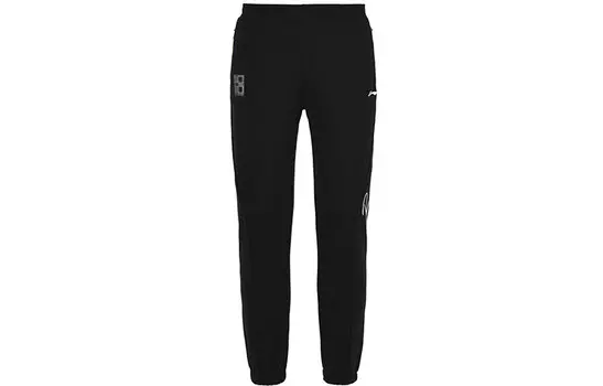 Трикотажные спортивные штаны серии Badminton для мужчин, черные Lining, черный