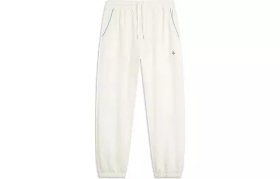 Трикотажные спортивные штаны Sports Life Collection женские молочно-белые Lining