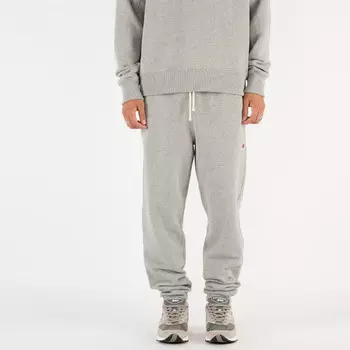 Трикотажные спортивные штаны Teddy Made, унисекс, светло-серые New Balance, серый