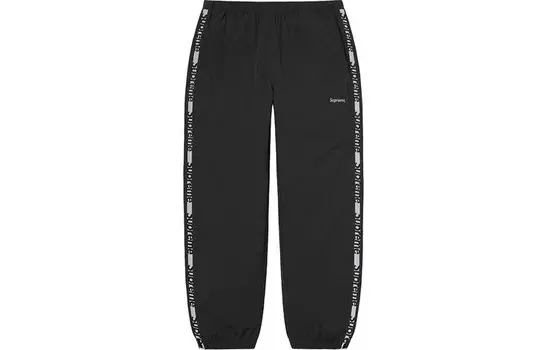 Трикотажные спортивные штаны унисекс Supreme, цвет Black