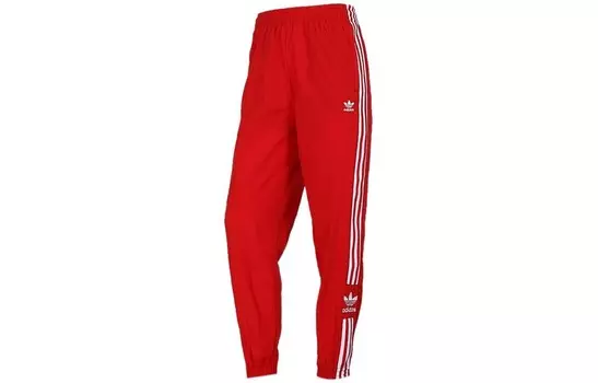 Трикотажные спортивные штаны женские алые Adidas Originals
