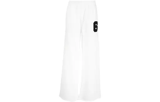 Трикотажные спортивные штаны женские белые Mm6 Maison Margiela