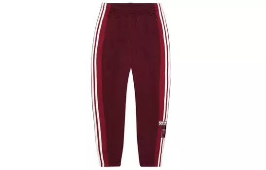 Трикотажные спортивные штаны женские бордовые Adidas Originals