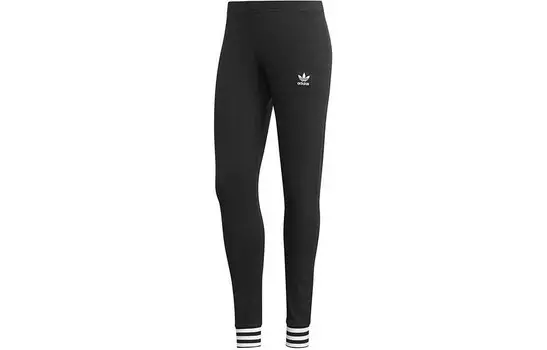 Трикотажные спортивные штаны женские черные Adidas Originals