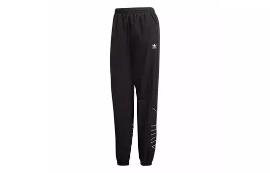 Трикотажные спортивные штаны женские черные Adidas Originals