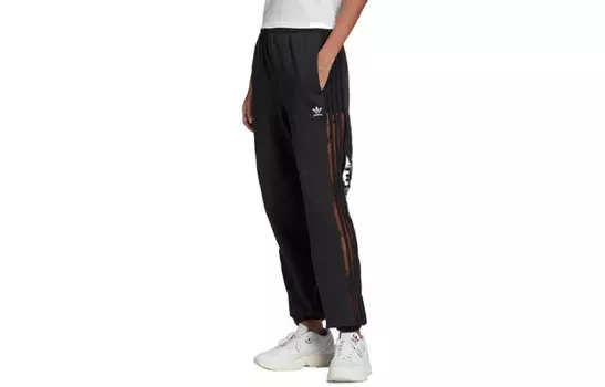 Трикотажные спортивные штаны женские черные Adidas Originals