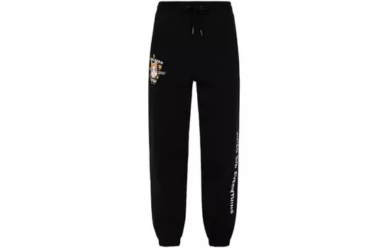Трикотажные спортивные штаны женские черные Evisu