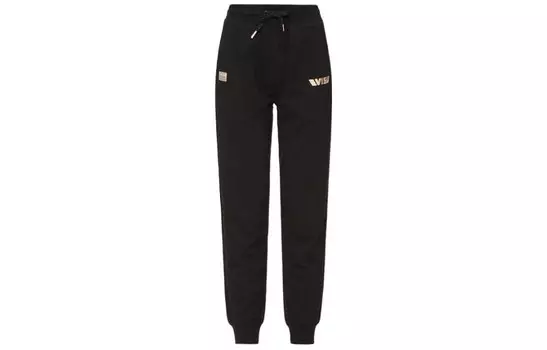 Трикотажные спортивные штаны женские черные Evisu