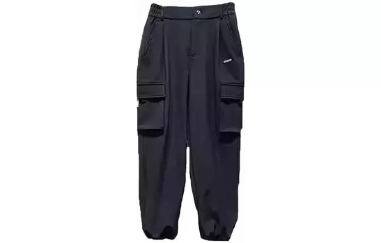 Трикотажные спортивные штаны женские черные Lining