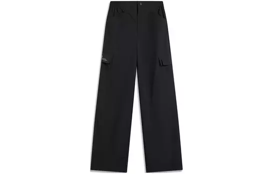 Трикотажные спортивные штаны женские черные Lining