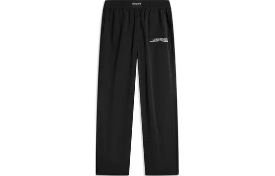 Трикотажные спортивные штаны женские черные Lining