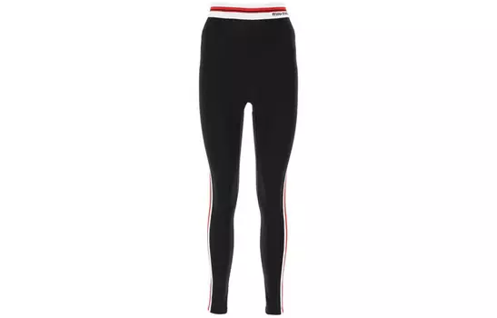 Трикотажные спортивные штаны женские черные Miu Miu