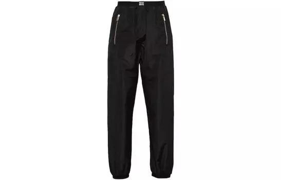 Трикотажные спортивные штаны женские черные Miu Miu