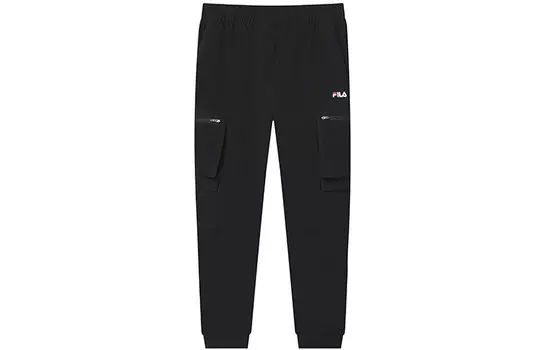 Трикотажные спортивные штаны женские, цвет черный как смоль Fila