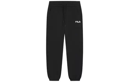 Трикотажные спортивные штаны женские, цвет черный как смоль Fila