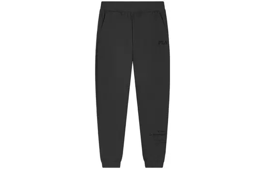 Трикотажные спортивные штаны женские, цвет черный как смоль Fila