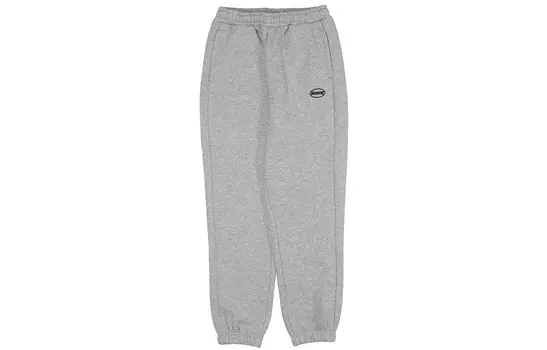 Трикотажные спортивные штаны женские, цвет серый меланж Lining