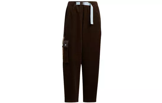 Трикотажные спортивные штаны женские кофейные Adidas Originals