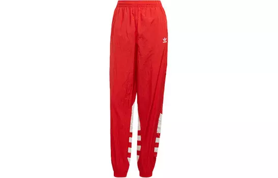 Трикотажные спортивные штаны женские красные Adidas Originals