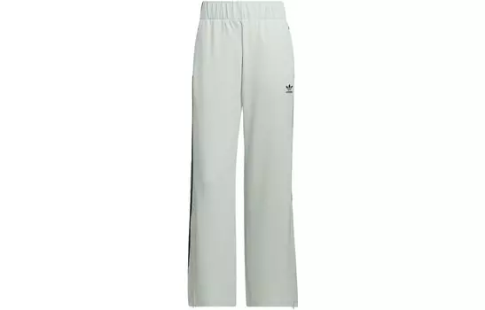 Трикотажные спортивные штаны женские льняные зеленые Adidas Originals
