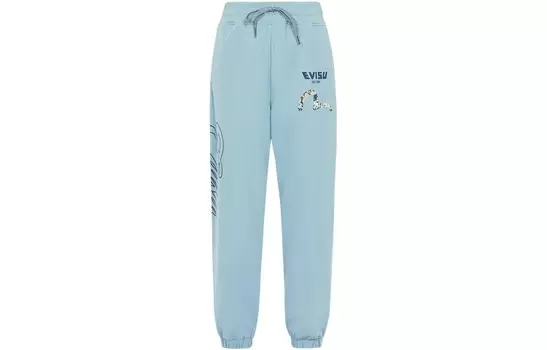 Трикотажные спортивные штаны женские Powder Blue Evisu