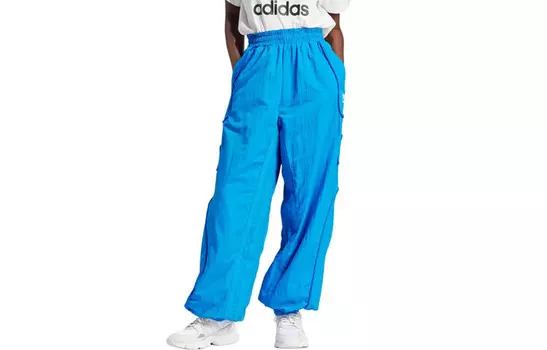 Трикотажные спортивные штаны женские синие Adidas Originals