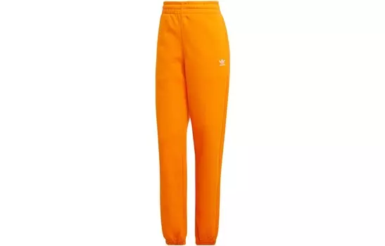Трикотажные спортивные штаны женские светло-оранжево-желтые Adidas Originals