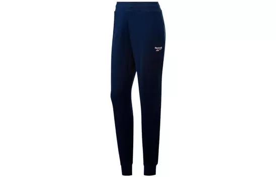 Трикотажные спортивные штаны женские темно-синие Reebok