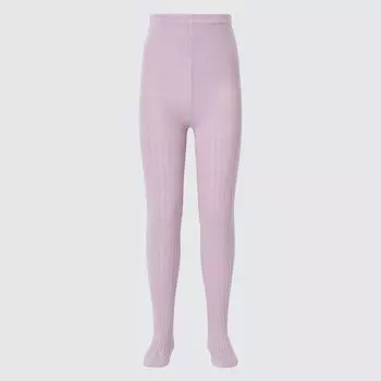 Трикотажные термоколготки с блестками HEATTECH для девочек Uniqlo, розовый