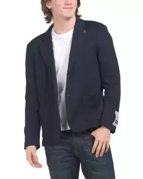 Трикотажный блейзер стандартного кроя без конструкции Scotch & Soda, темно-синий