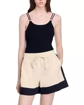 Трикотажный боди Sandro, черный