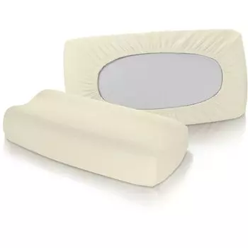 Трикотажный чехол Fleuresse Vital-Comfort для кремовой подушки для поддержки шеи