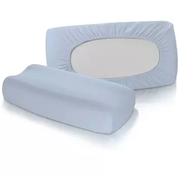 Трикотажный чехол Fleuresse Vital-Comfort на подушку для поддержки шеи синий