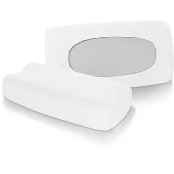 Трикотажный чехол Fleuresse Vital-Comfort на подушку для поддержки шеи белый