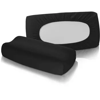 Трикотажный чехол Fleuresse Vital-Comfort на подушку для поддержки шеи черный