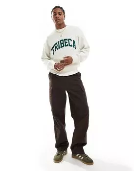 Трикотажный джемпер Cotton On кремового цвета с рисунком Tribeca Cotton:On