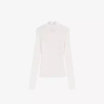 Трикотажный джемпер Modat с высоким воротником Maje, цвет blanc