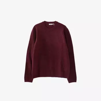 Трикотажный джемпер с круглым вырезом с начесом Ikks, бургундия