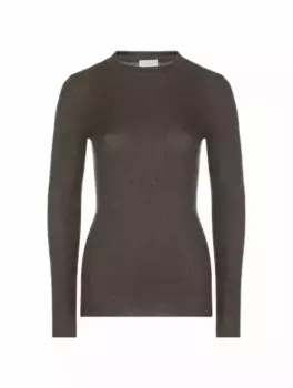 Трикотажный джемпер с люрексом Brunello Cucinelli, серый