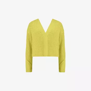 Трикотажный кардиган свободного кроя с V-образным вырезом Ro&Zo, желтый