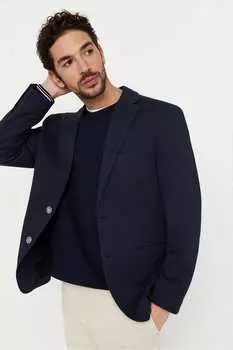 Трикотажный пиджак из джерси Cortefiel, синий