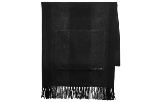 Трикотажный шарф унисекс COACH, Black