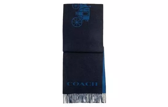Трикотажный шарф унисекс COACH, Blue